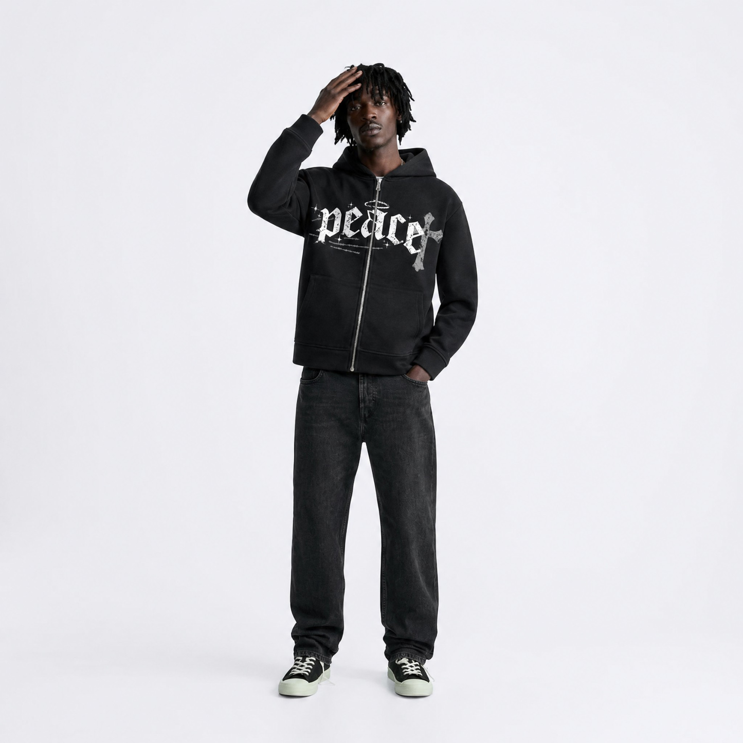 Peace halo zipup
