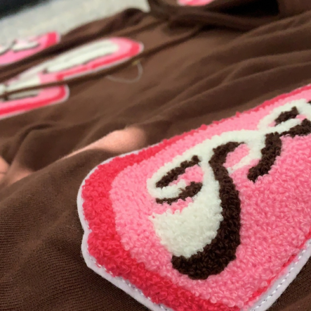Patch print hoodie