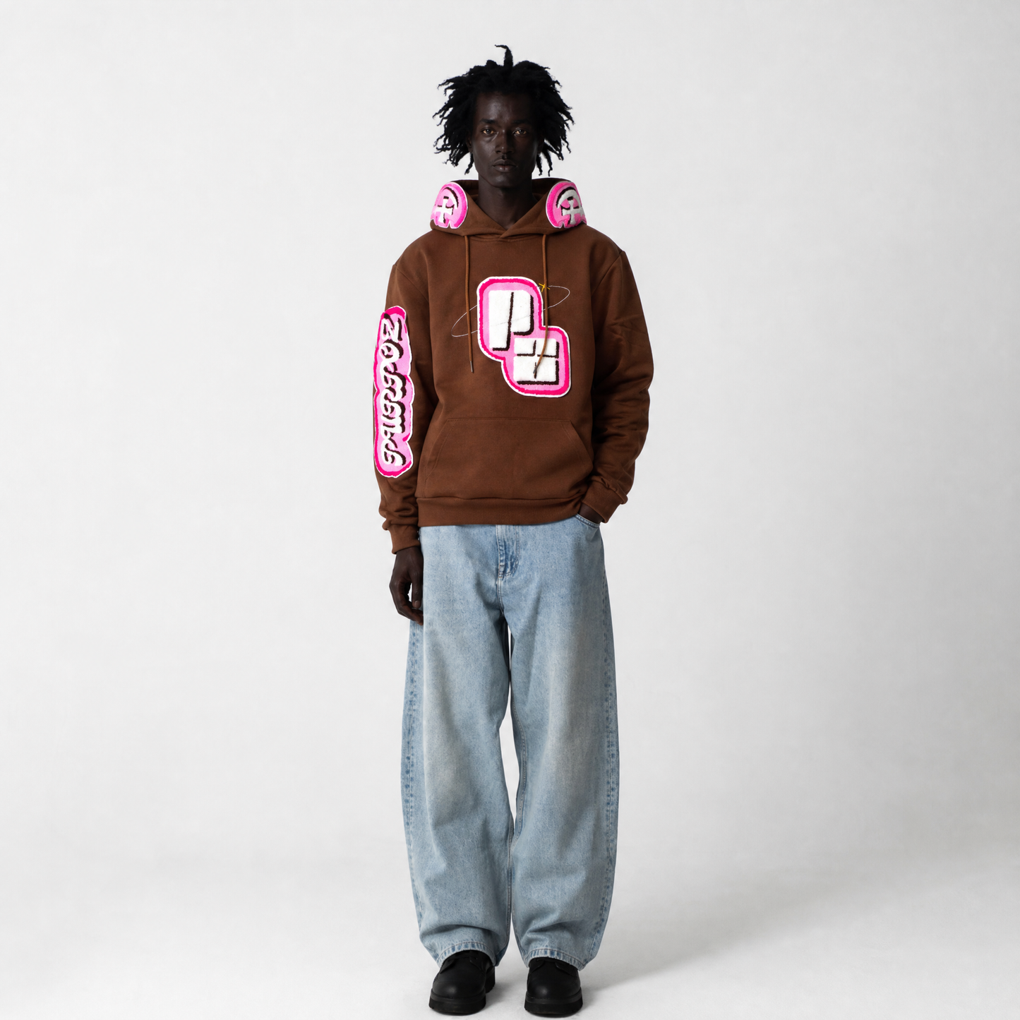 Patch print hoodie