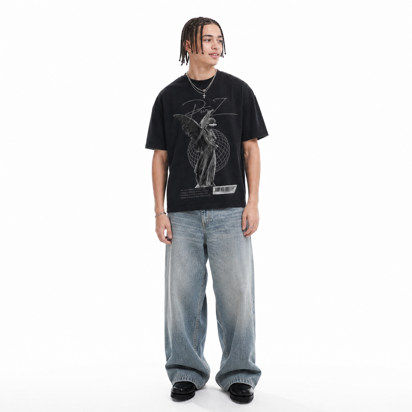 Angel tee black