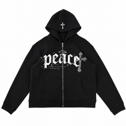 Peace halo zipup